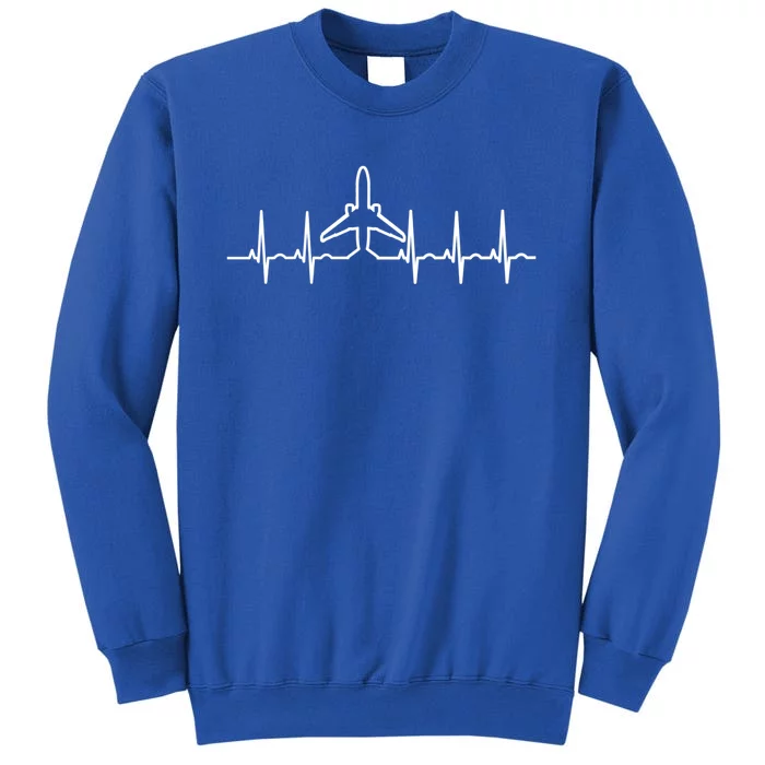 Heartbeat Pilot Aviation Airplane Aircraft Christmas Gift Sweatshirt