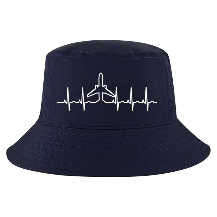 Heartbeat Pilot Aviation Airplane Aircraft Christmas Gift Cool Comfort Performance Bucket Hat