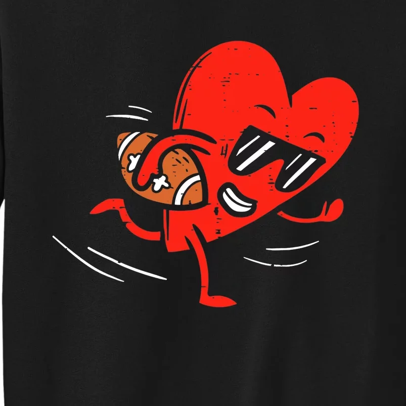 Heart Playing American Football Valentines Day Sports Boys Sweatshirt