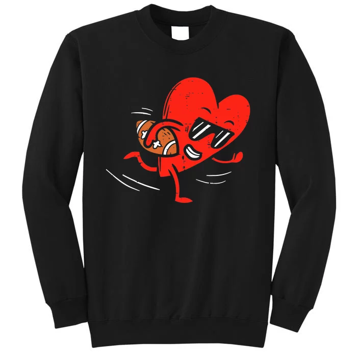 Heart Playing American Football Valentines Day Sports Boys Sweatshirt