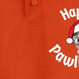 Happy Pawlidays And Merry Pitmas Pitbull Christmas Meaningful Gift Dry Zone Grid Performance Polo