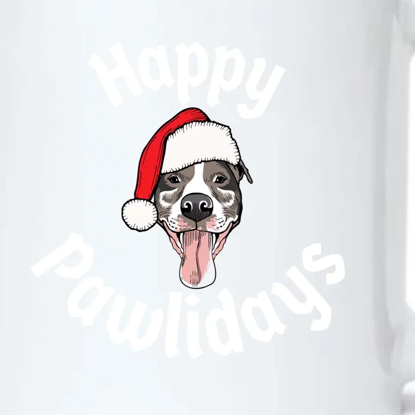 Happy Pawlidays And Merry Pitmas Pitbull Christmas Meaningful Gift Black Color Changing Mug