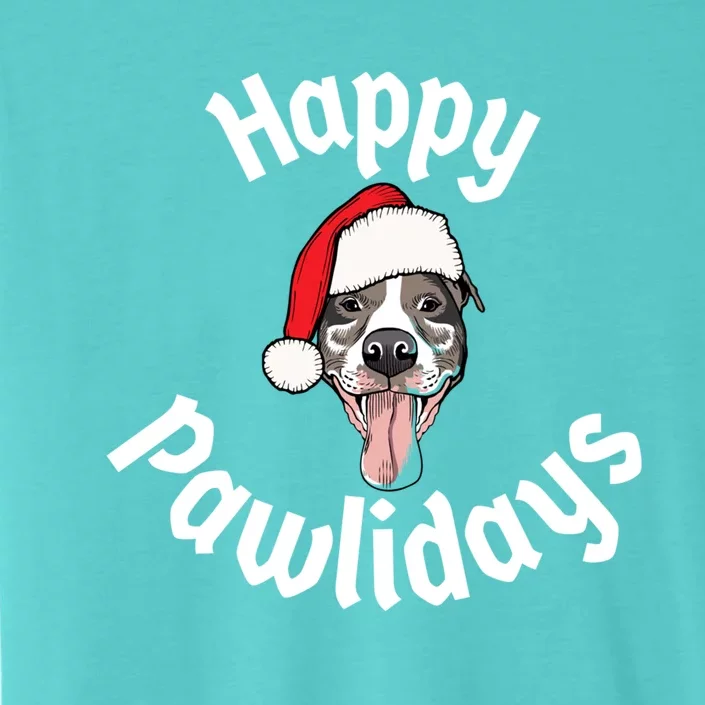 Happy Pawlidays And Merry Pitmas Pitbull Christmas Meaningful Gift ChromaSoft Performance T-Shirt