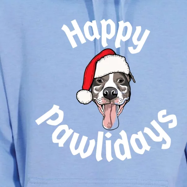 Happy Pawlidays And Merry Pitmas Pitbull Christmas Meaningful Gift Unisex Surf Hoodie