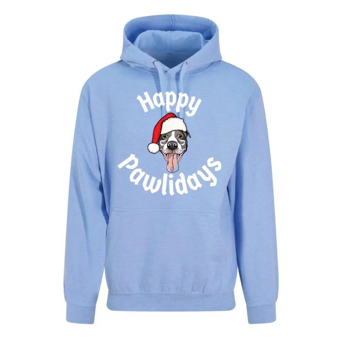 Happy Pawlidays And Merry Pitmas Pitbull Christmas Meaningful Gift Unisex Surf Hoodie