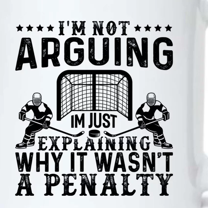 Hockey Player Arguing Gift Funny Hockey Black Color Changing Mug