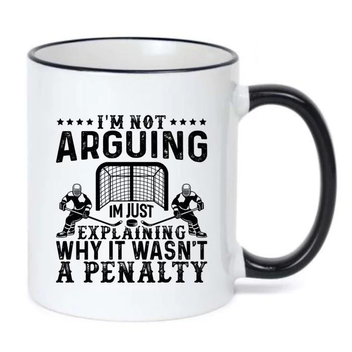 Hockey Player Arguing Gift Funny Hockey Black Color Changing Mug