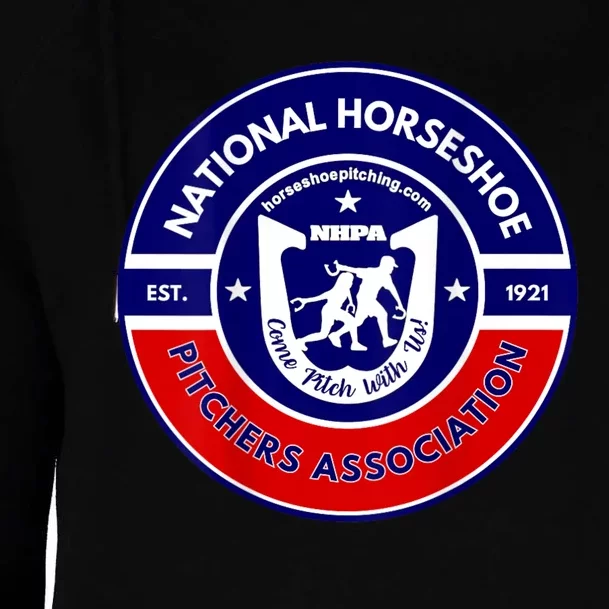 Horseshoe Pitchers Association Nhpa Alternate Logo Womens Funnel Neck Pullover Hood