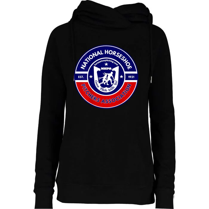 Horseshoe Pitchers Association Nhpa Alternate Logo Womens Funnel Neck Pullover Hood