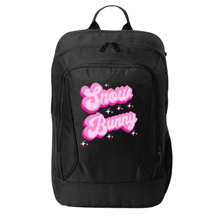 Hot Pink Aesthetic Ski Lover Winter Wonderland Snow Bunny Gift City Backpack