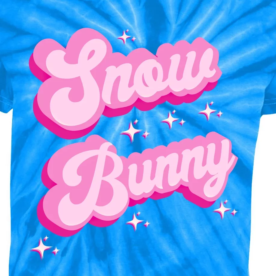 Hot Pink Aesthetic Ski Lover Winter Wonderland Snow Bunny Gift Kids Tie-Dye T-Shirt