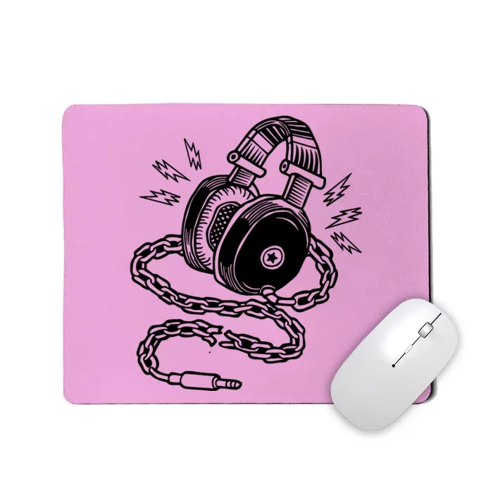 Head Phone And Chain Mousepad