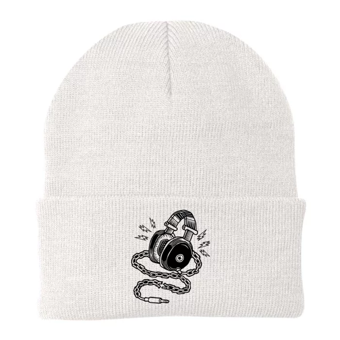 Head Phone And Chain Knit Cap Winter Beanie