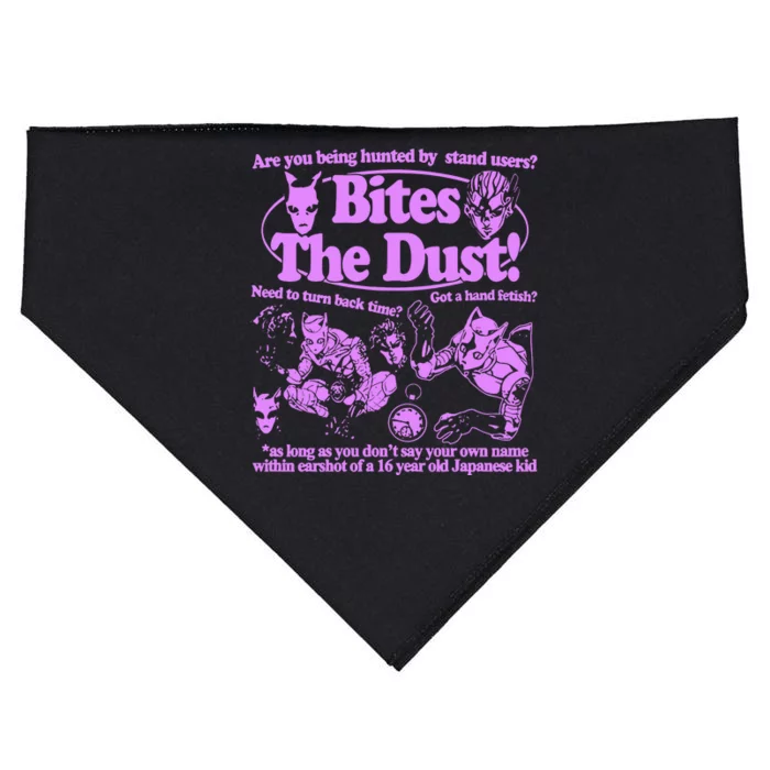 Hoshi Pieces Are You Being Hunted By Stand Users Bites The Dust USA-Made Doggie Bandana