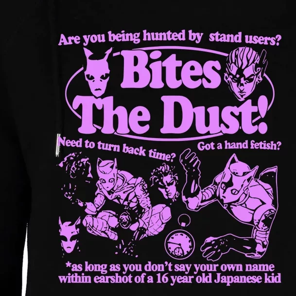 Hoshi Pieces Are You Being Hunted By Stand Users Bites The Dust Womens Funnel Neck Pullover Hood