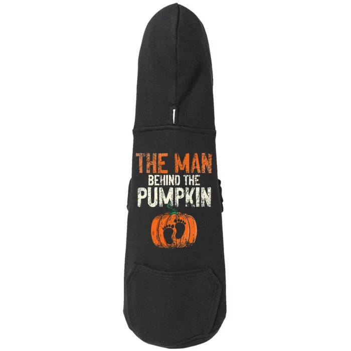 Halloween Pregnancy Announcement The Man Behind The Pumpkin Doggie 3-End Fleece Hoodie