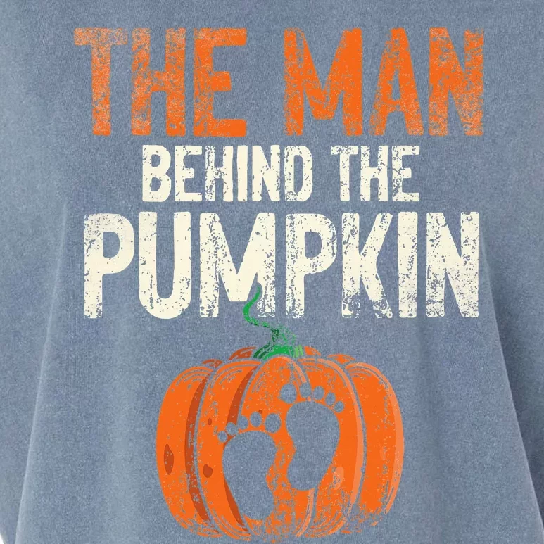 Halloween Pregnancy Announcement The Man Behind The Pumpkin Garment-Dyed Women's Muscle Tee