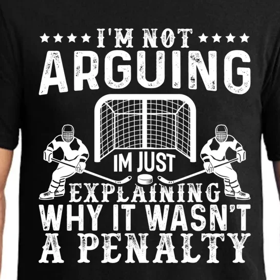 Hockey Player Arguing Gift Funny Hockey Gift Pajama Set