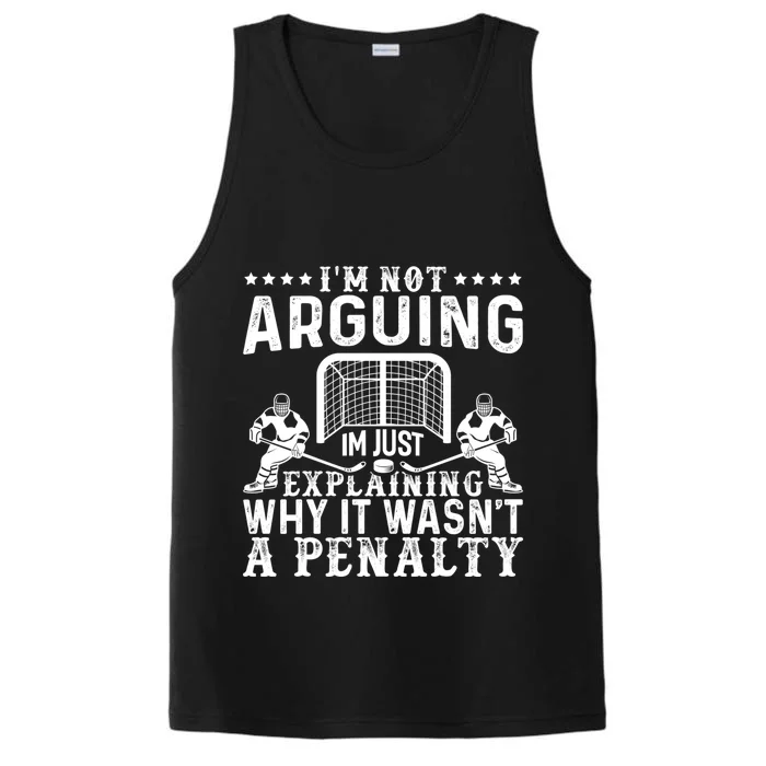 Hockey Player Arguing Gift Funny Hockey Gift Performance Tank