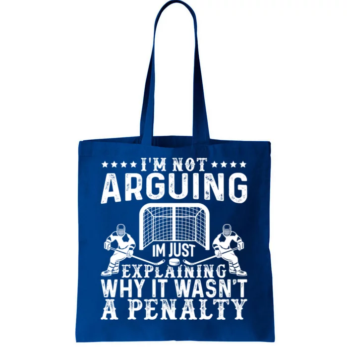 Hockey Player Arguing Gift Funny Hockey Gift Tote Bag