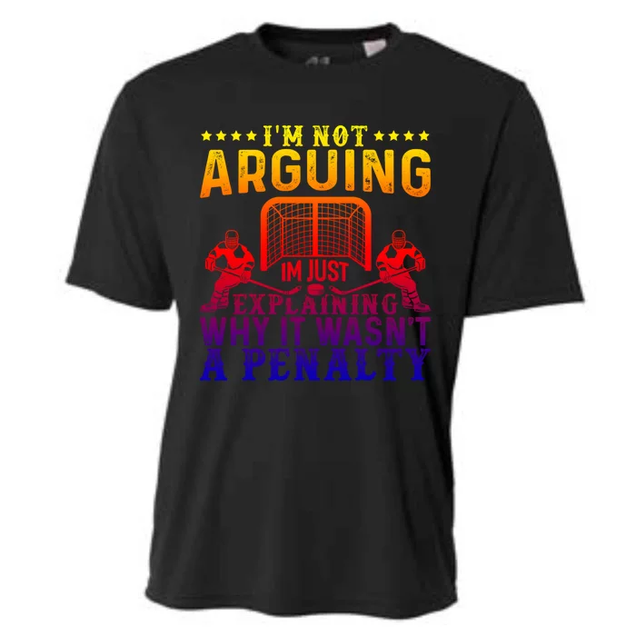 Hockey Player Arguing Gift Funny Ice Hockey Cool Gift Cooling Performance Crew T-Shirt