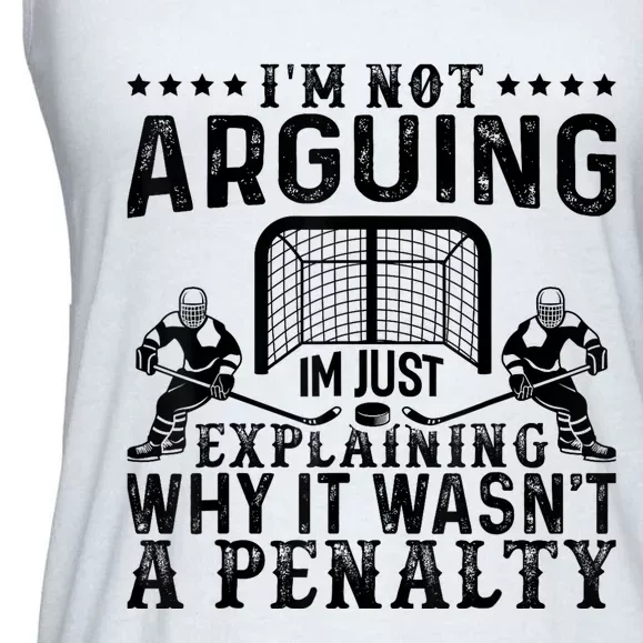 Hockey Player Arguing Gift Funny Hockey Ladies Essential Flowy Tank