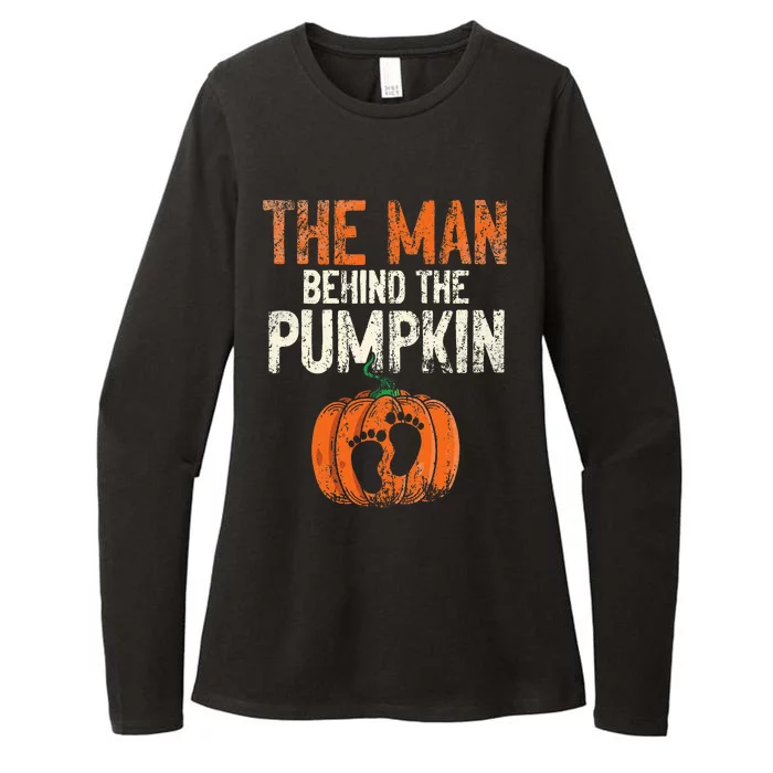 Halloween Pregnancy Announcement The Man Behind The Pumpkin Womens CVC Long Sleeve Shirt