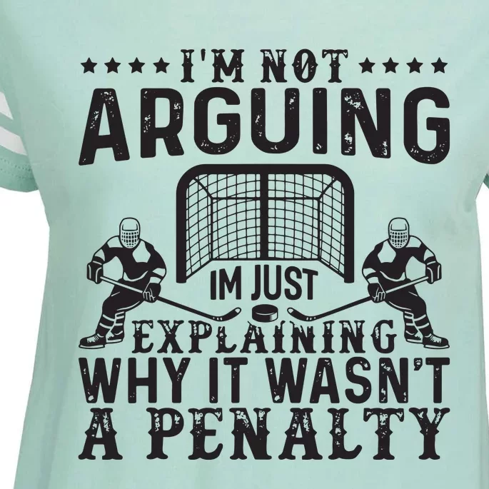 Hockey Player Arguing Gift Funny Hockey Enza Ladies Jersey Football T-Shirt