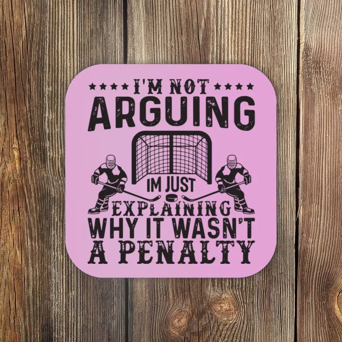 Hockey Player Arguing Gift Funny Hockey Coaster