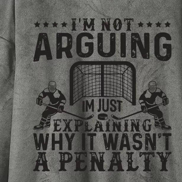 Hockey Player Arguing Gift Funny Hockey Hooded Wearable Blanket