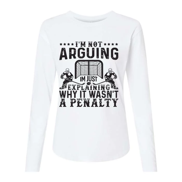 Hockey Player Arguing Gift Funny Hockey Womens Cotton Relaxed Long Sleeve T-Shirt