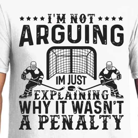 Hockey Player Arguing Gift Funny Hockey Pajama Set