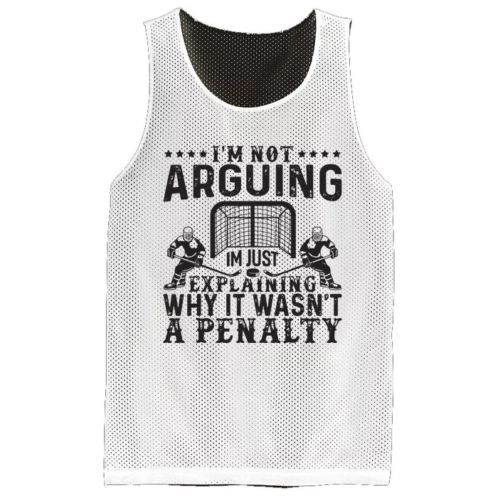 Hockey Player Arguing Gift Funny Hockey Mesh Reversible Basketball Jersey Tank