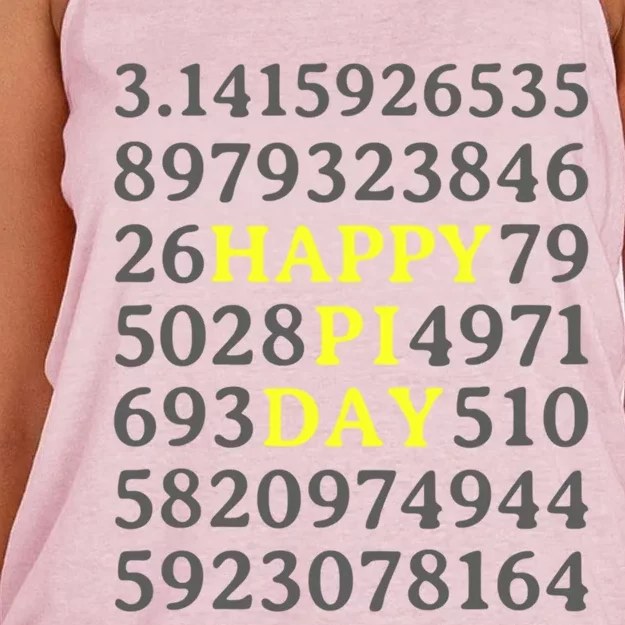 Happy Pi Approximation Day 3 14 Gift Women's Knotted Racerback Tank