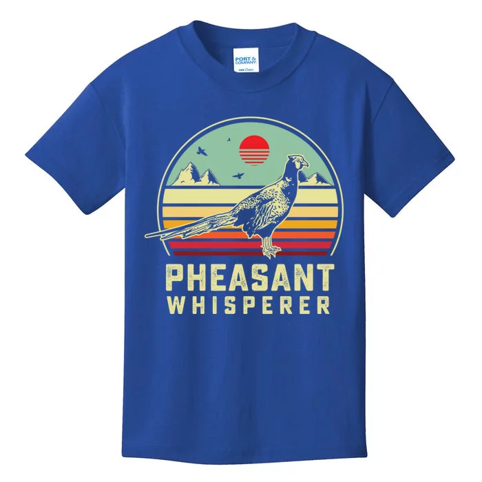 Hunting Pheasant Bird Pheasant Whisperer Retro Aesthetic Ar Funny Gift Kids T-Shirt