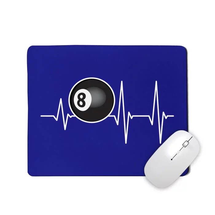 Heartbeat Pool Billiard Funny Gift Players And Sports Fan Gift Mousepad