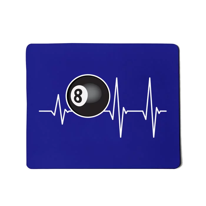 Heartbeat Pool Billiard Funny Gift Players And Sports Fan Gift Mousepad