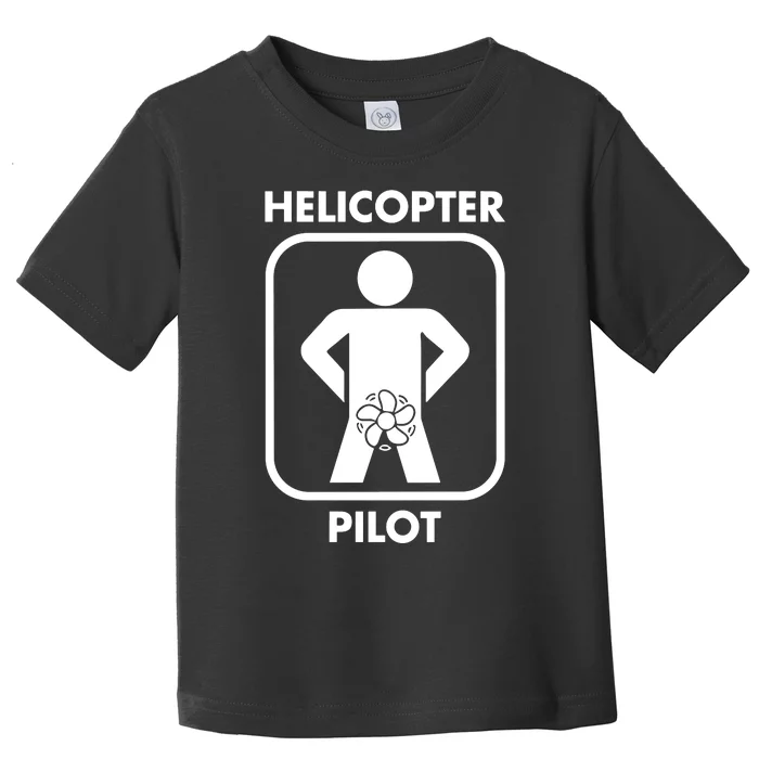 Helicopter Pilot Black Toddler T-Shirt