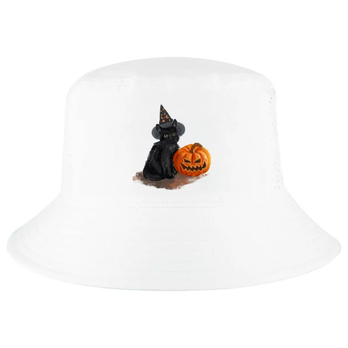 Halloween Pumpkin Black Cat Cool Comfort Performance Bucket Hat