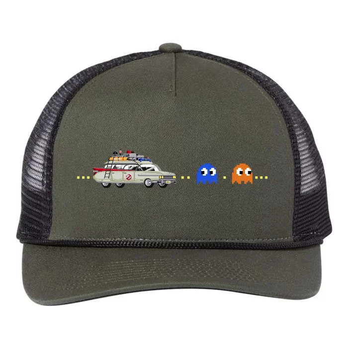 Halloween Pac Busters Game Retro Rope Trucker Hat Cap