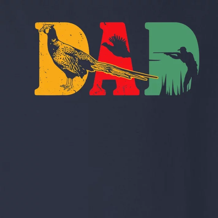 Hunting Pheasant Bird DAD Retro Art Hunter Toddler Long Sleeve Shirt