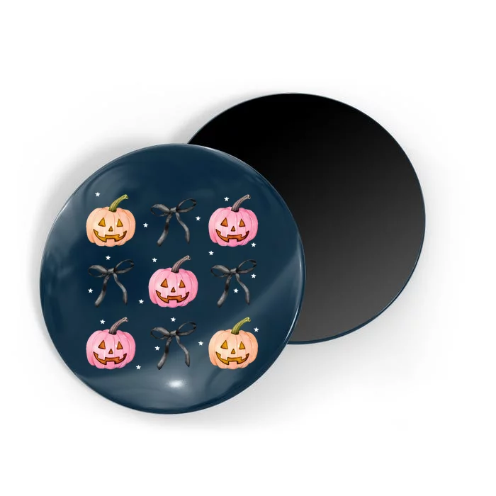 Halloween Pumpkin Black Bows Cute Magnet