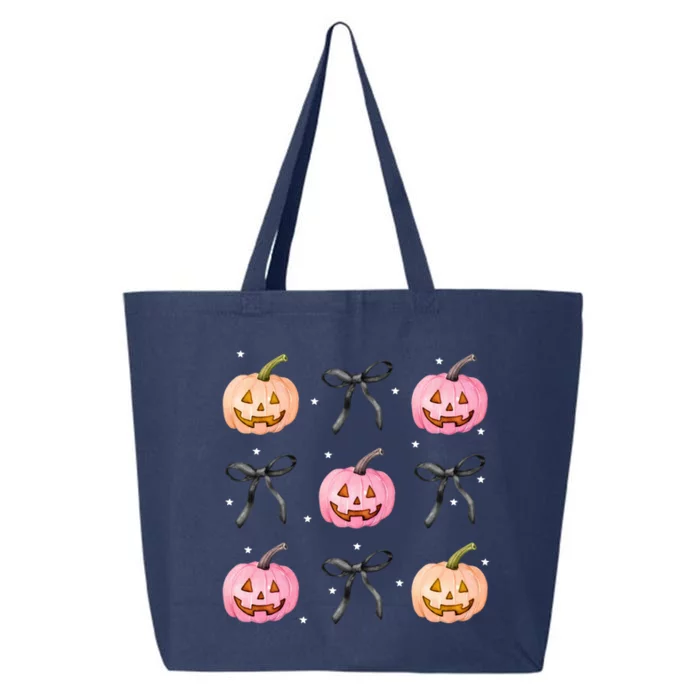 Halloween Pumpkin Black Bows Cute 25L Jumbo Tote