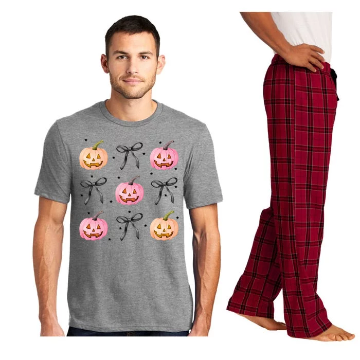 Halloween Pumpkin Black Bows Cute Pajama Set