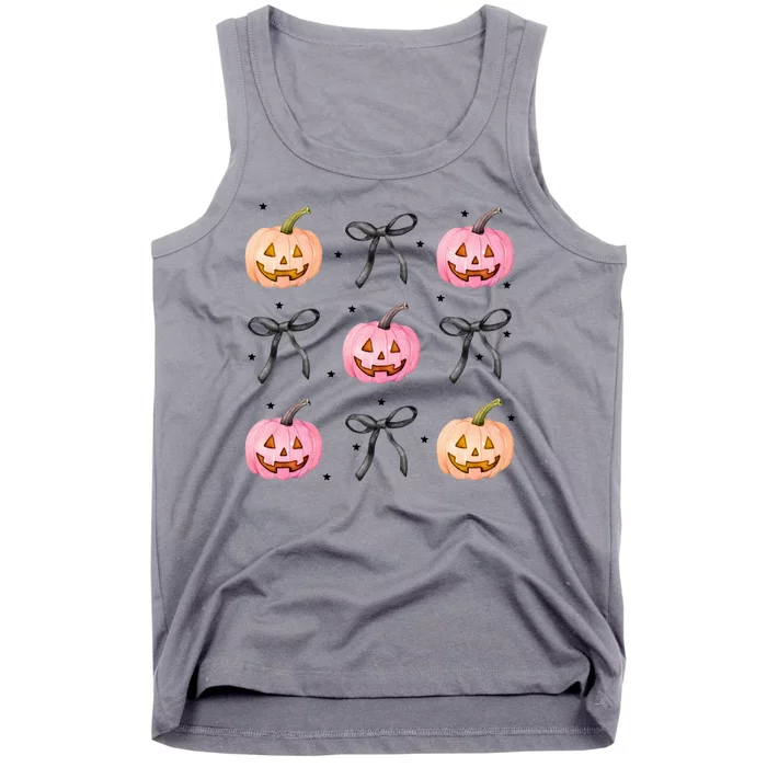 Halloween Pumpkin Black Bows Cute Tank Top