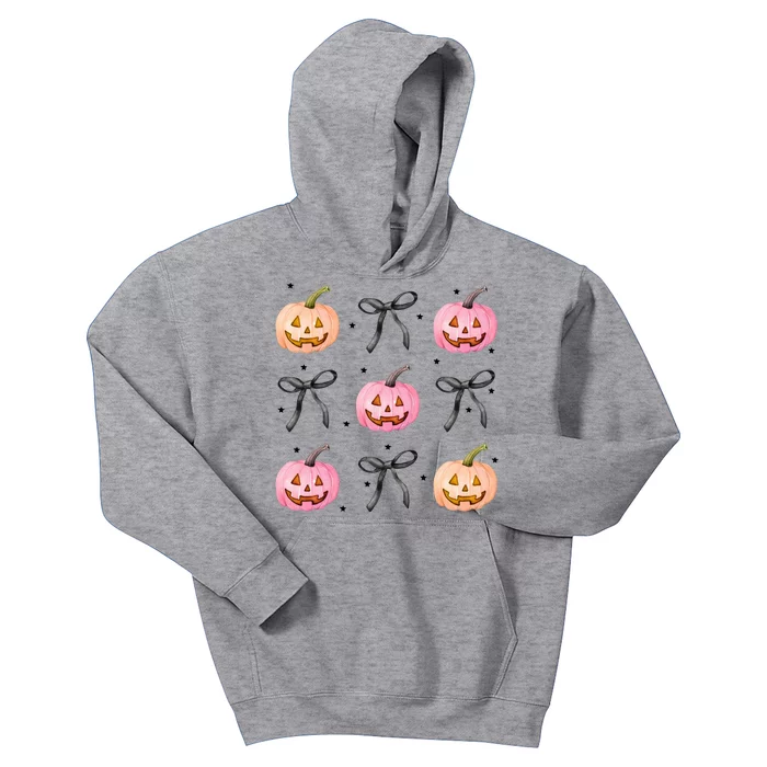 Halloween Pumpkin Black Bows Cute Kids Hoodie