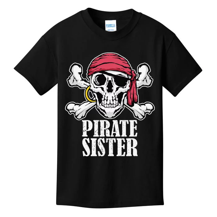 Hosting Pirate Birthday Jolly Roger Party Pirate Sister Kids T-Shirt