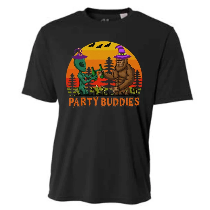 Halloween Party Buddies Bigfoot Gifts Cooling Performance Crew T-Shirt