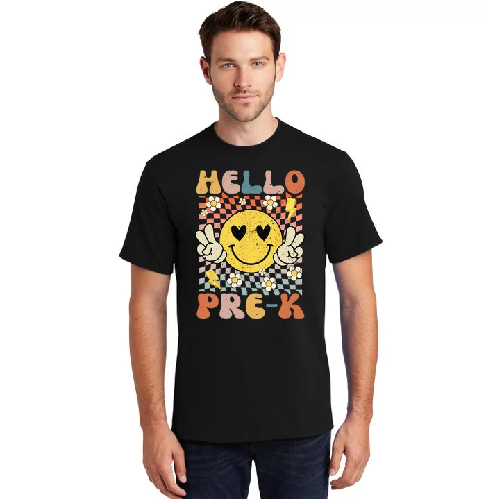 Hello PreK Back To School 1st Day of School Teacher Tall T-Shirt