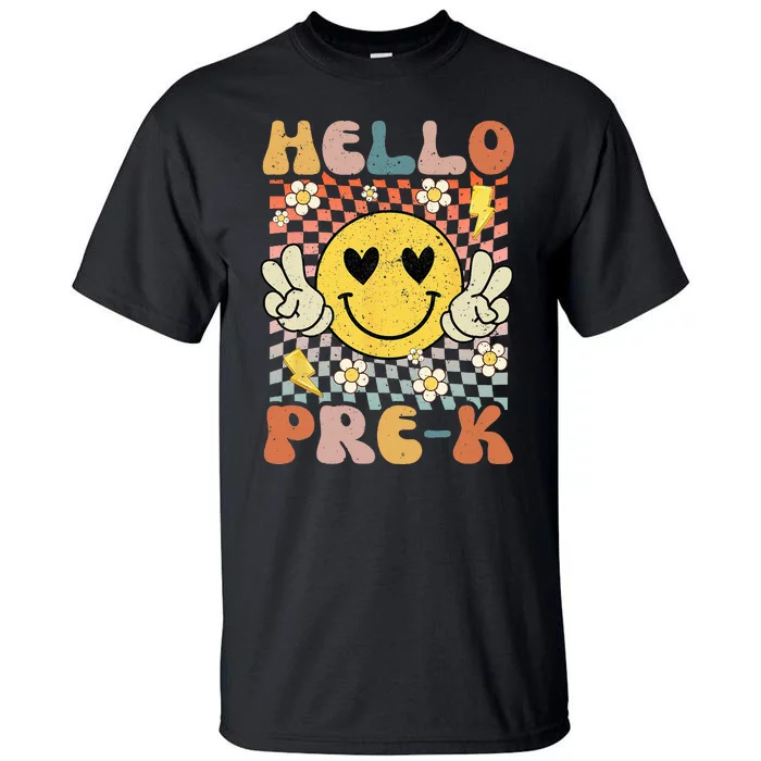 Hello PreK Back To School 1st Day of School Teacher Tall T-Shirt